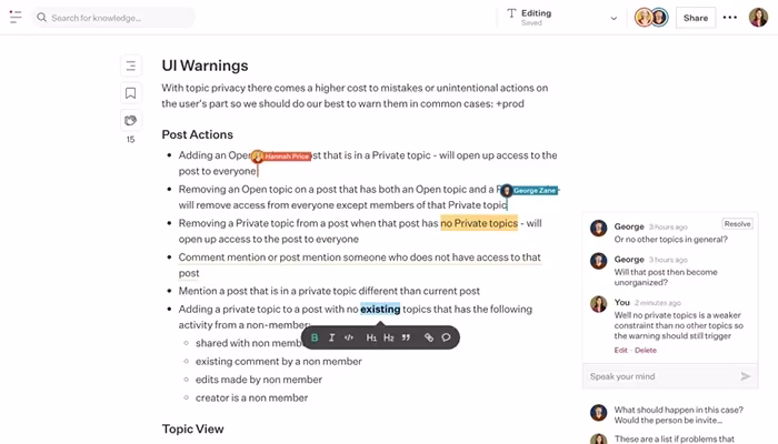 Slab real time collaboration