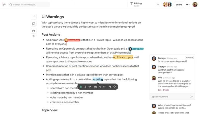Slab real time collaboration