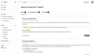 Slab search functionality