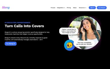 Slang AI Home Page