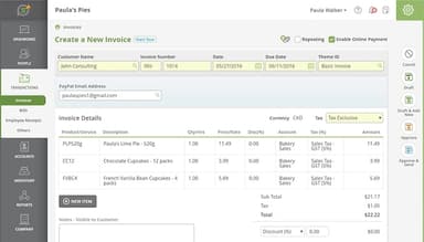 SlickPie Add New Invoice