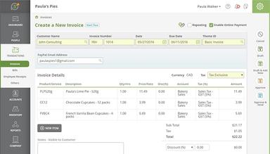 SlickPie Add New Invoice