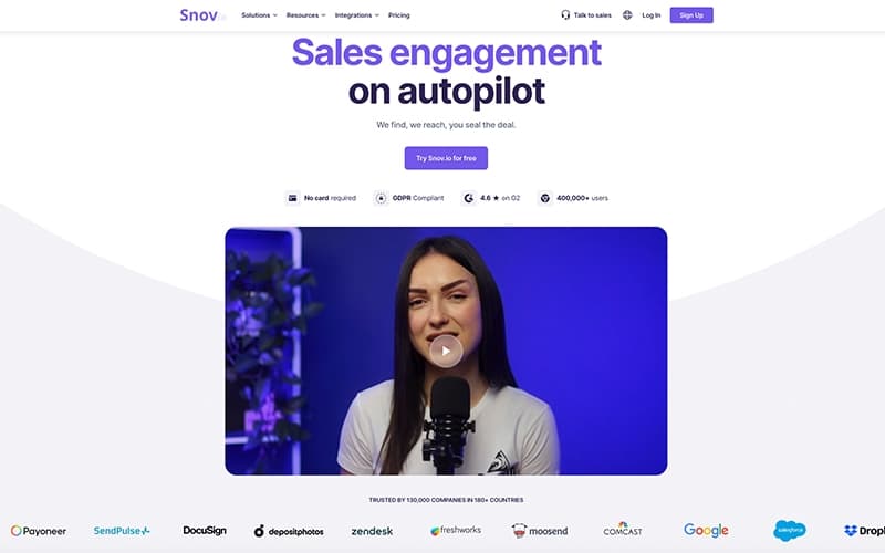 Snovio Sales Engagement Automation