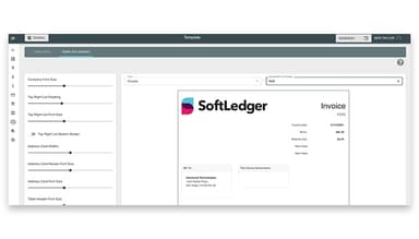 SoftLedger Customize PDF Documents