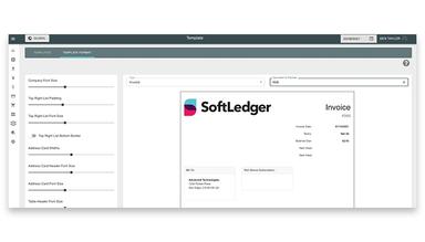 SoftLedger Customize PDF Documents