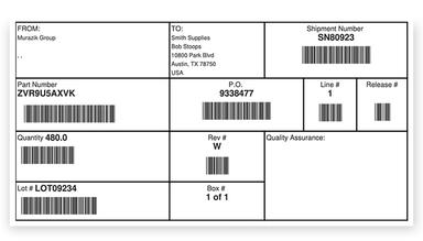 Source Day Shipping Labels with Barcoding