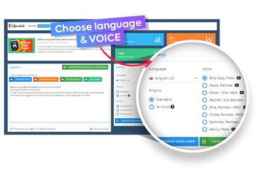 Speechelo Choose Language And Voice