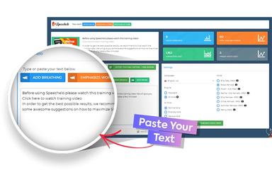 Speechelo Paste Your text