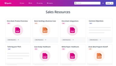 Spekit Centralize resource answers content and training