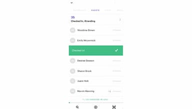 Splash Event Management Mobile Interface
