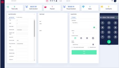 Dialing - track who called who, when they called, how long the call was for, get insights from call notes data after the conversation