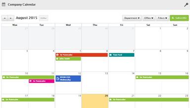 Staff Squared Integrated Calendar