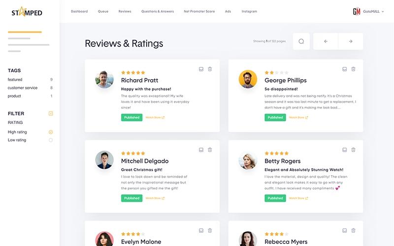 Stamped Reviews & Ratings