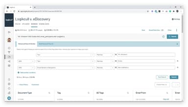 Logikcull Simple or Advanced Keyword Searches