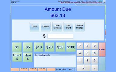 StoreLIVE Payment Screen