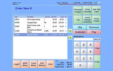 StoreLIVE Intuitive Transaction Screen
