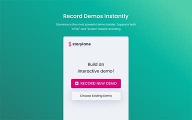 Storylane Record Demos Instantly