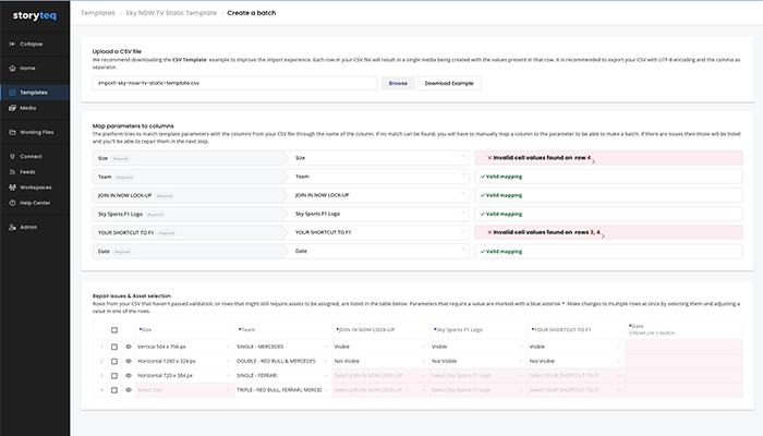 Storyteq Batch Creation