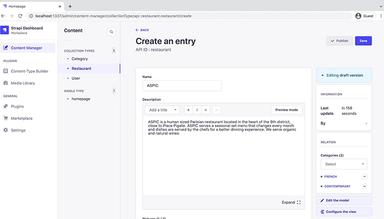 Strapi Content Manager