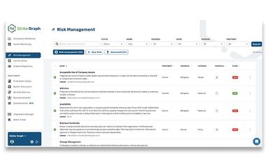 Comprehensive Risk Management Dashboard