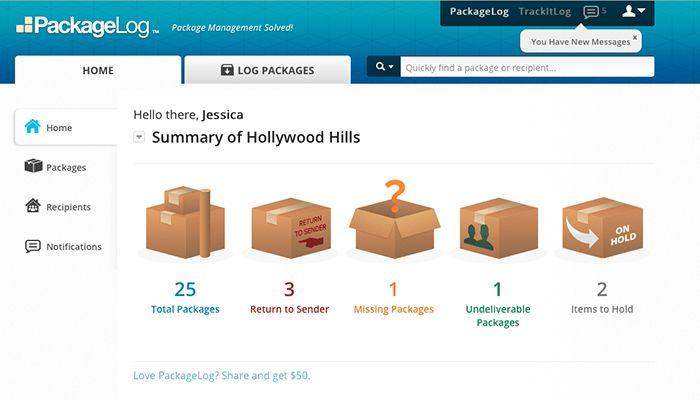PackageLog Summary View