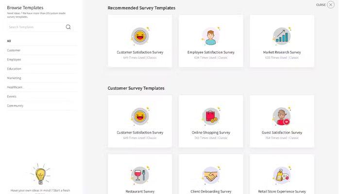 Surveysparrow Templates