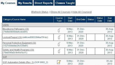 SyberWorks Training Center My courses tab