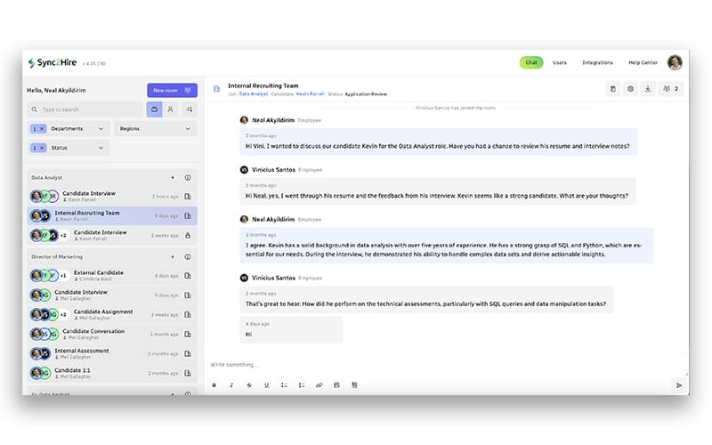 Sync Teams and Candidates