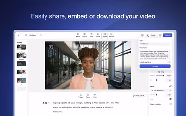 Synthesia Share, Embed, Download Video
