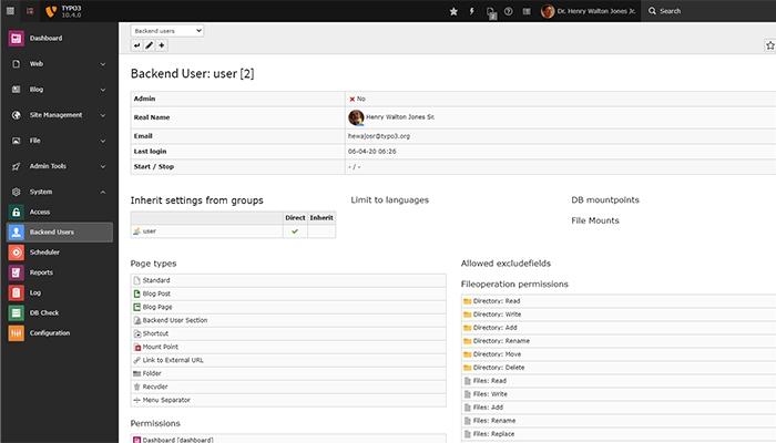 TYPO3 Software User Record