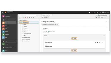 TYPO3 Software create content