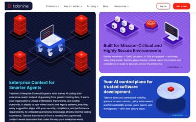 Tabnine Home Page