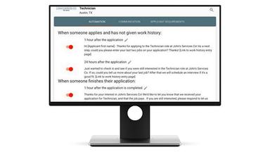 Automated Text Message Screening setup
