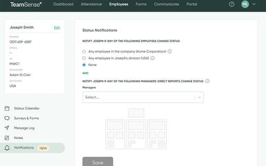 TeamSense Status Notifications