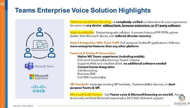 Evolve IP software Teams Enterprise Voice Solution
