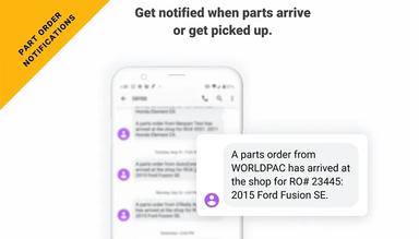 Tekmetric parts arrival notification