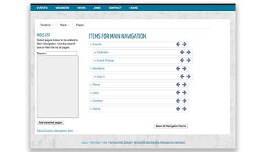 Tendenci Software Control Navigation