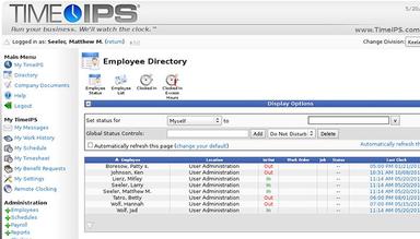 The employee directory