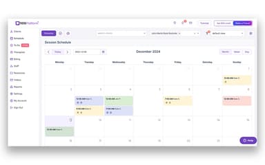 TheraPlatform Session Schedule