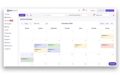 TheraPlatform Session Schedule