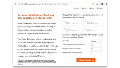 Thomson Reuters Online Value Calculator