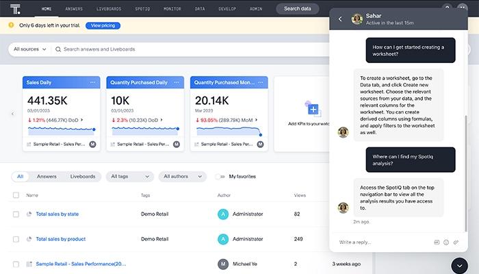 ThoughtSpot Software AI ChatBot