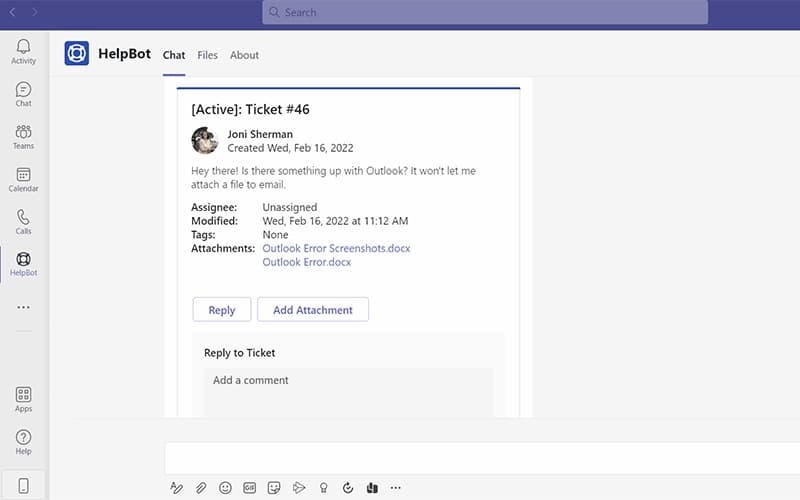 Tikit Added Attachments