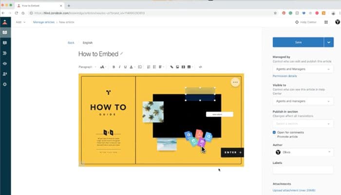 Tiled guide