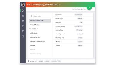 Time Doctor Recently Timed Tasks