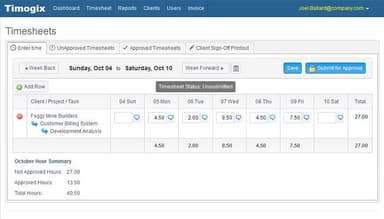 Timogix Timesheets