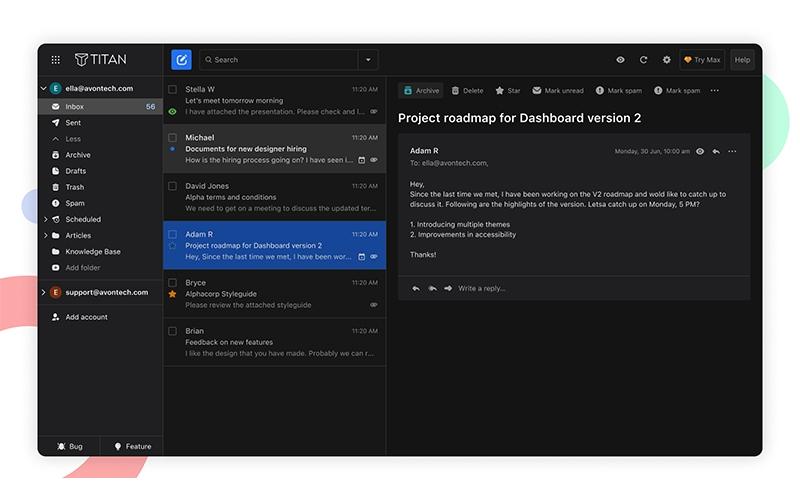 Titan Email Message View