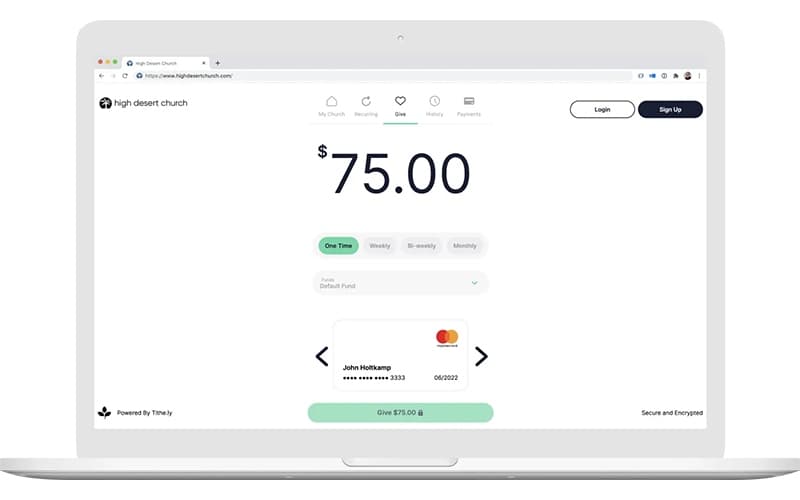 Tithe.ly Online Giving