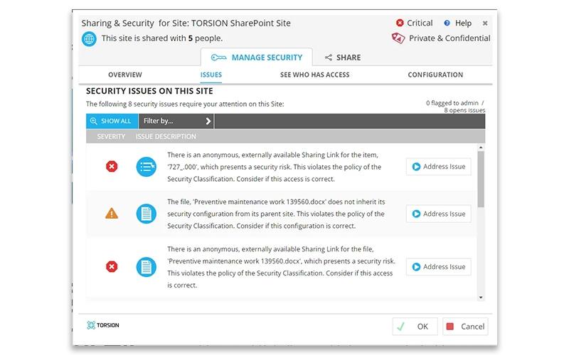 Torsion Security Issues