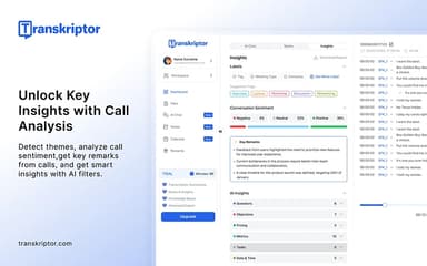 Transkriptor Call Analysis
